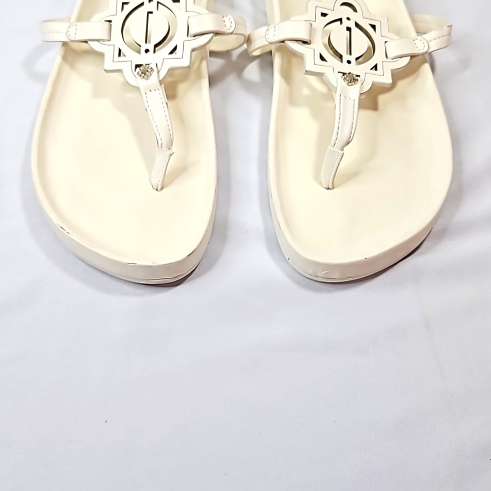 crown & ivy white wylie footbed sandals Sz 8 - Picture 3 of 8